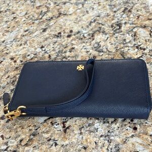 Tory Burch Navy Wristlet Clutch